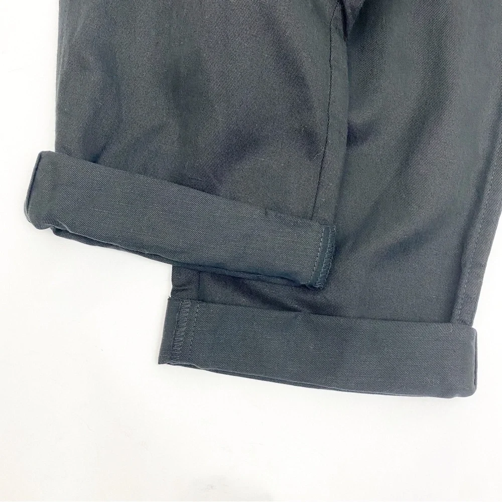 Aritzia X Wilfred Free Emmack Linen Cotton Belted High Rise Tapered Pant Trouser